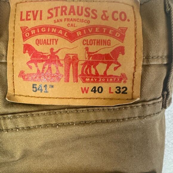 Levi's 541 Mens Tan Khaki Pants Jeans Size 40x32 - Picture 8 of 11